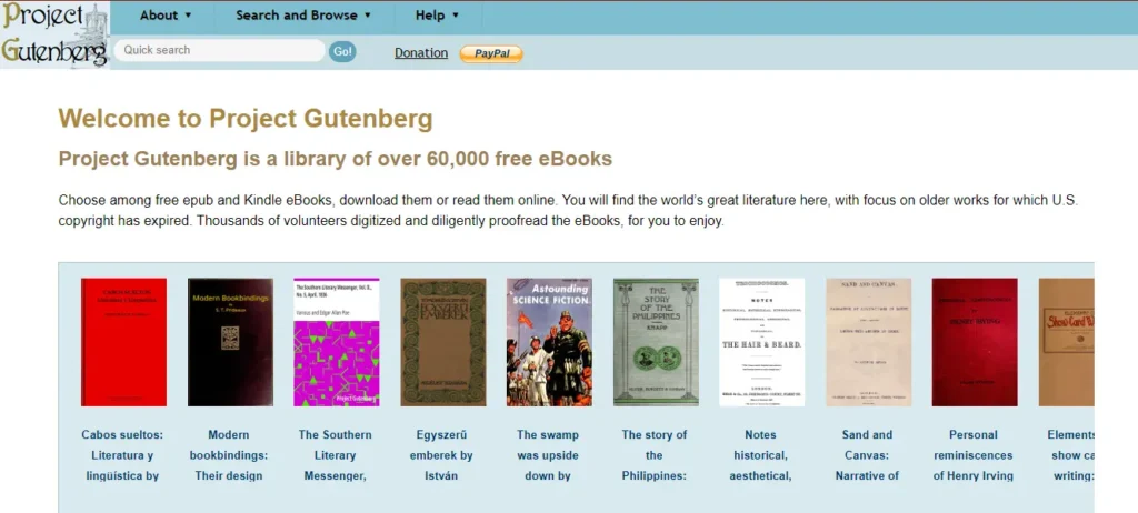 project gutenberg