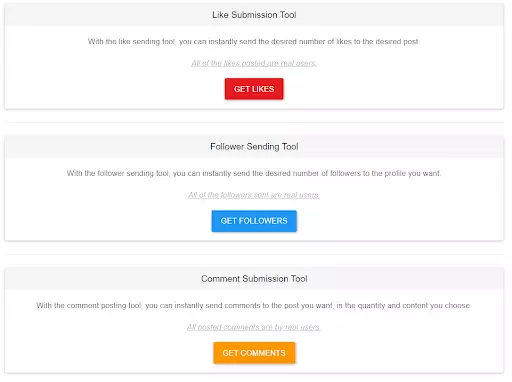 use tool to get more follower, likes, and comments