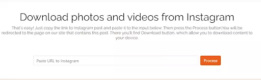enter the photo or video url in the given box
