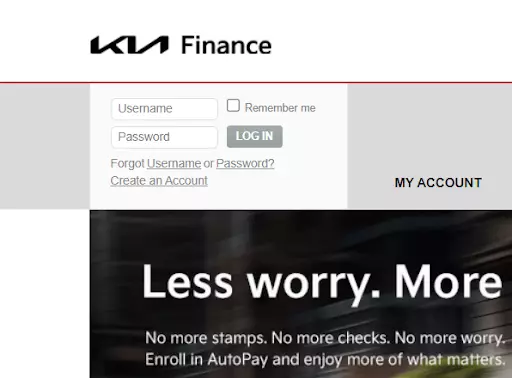 to forgot password click on forgot password on kia motors finance page