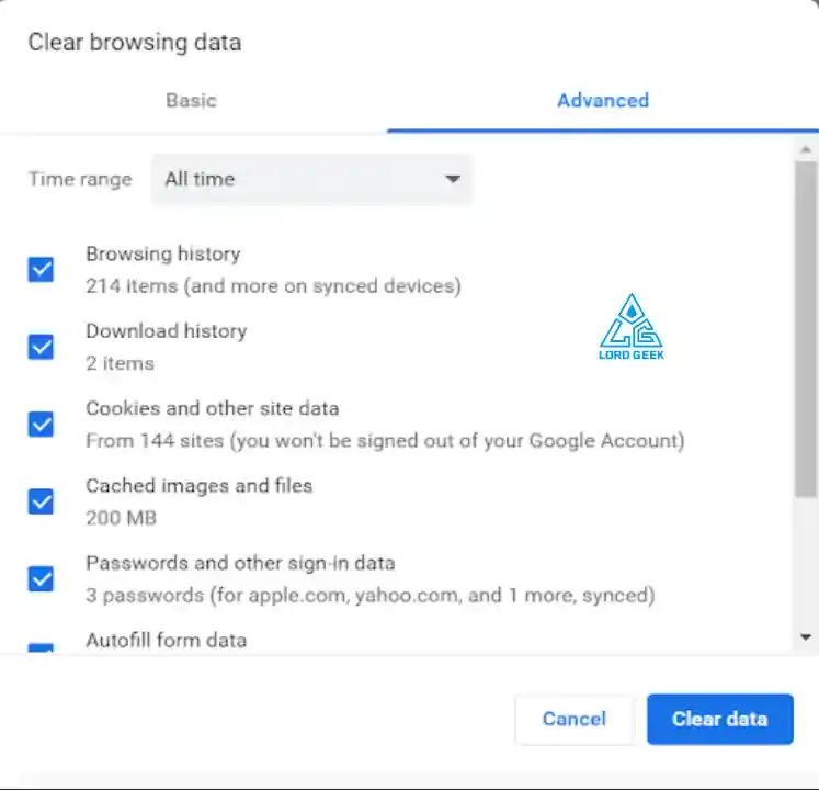 clear cache and cookies of your browser