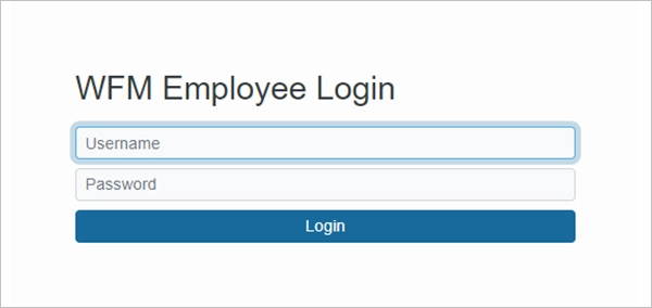 Username and password field on Compass mobile dollar tree login page